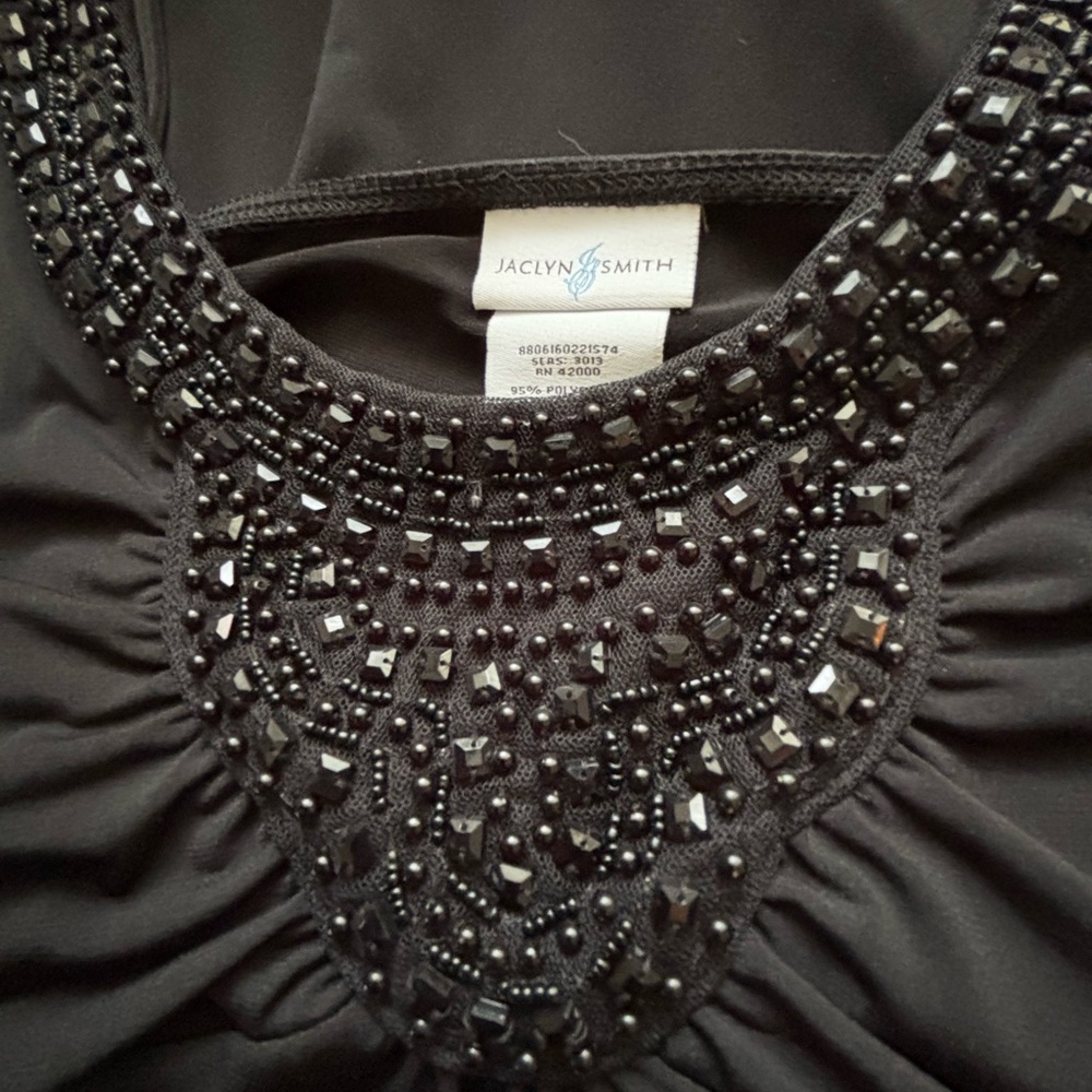 Maxi Dress with Beaded Neckline